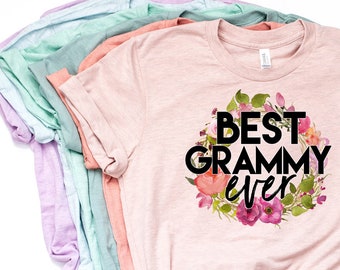 Best Grammy Ever, Grammy Shirt, Grammy Shirt, Grammy Gift, Grammy T Shirt, Grammy TShirt, Grammy, Pregnancy Reveal, Bella Canvas - Item 6062