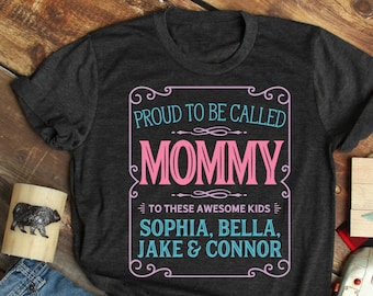Mommy T Shirt, Mommy Shirt, Mommy and Daddy, Mommy TShirt, Matching Family Shirts, Mother's Day Gift, Personalized Mommy Shirt - Item 7079