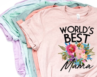 Mama T Shirt, New Mama, World's Best Mama, Mama Shirt, Mother's Day, Mama Tee, New Mama Shirt, New Mama Gift, Shirt for Moms - Articolo 6078