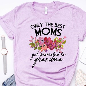 Camiseta de la abuela, abuela por primera vez, camisa de la abuela, revelación del embarazo, regalo de la abuela, solo las mejores mamás son promovidas a abuela -Artículo 6042