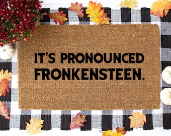 Young Frankenstein, Fronkensteen, Halloween Doormat, Frankenstein, Welcome Mat, Outdoor Rug, Coir Doormat, Coir Mat, Outdoor Rug - Item 190
