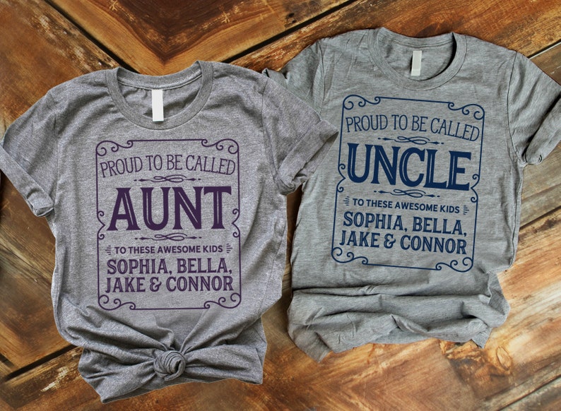 Uncle Gift, Uncle T Shirt, Uncle Shirt, Aunt and Uncle, Custom Uncle ...