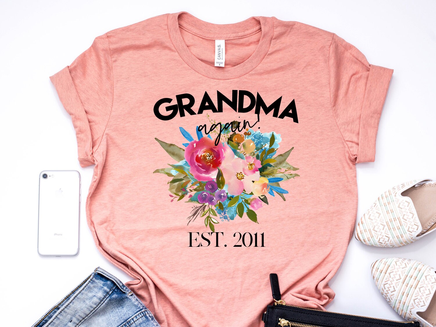 Grandma Shirt Grandma Again Pregnancy Reveal Grandma Gift | Etsy