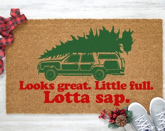Looks Great Little Full Lotta Sap, Christmas Doormat, Christmas Welcome Mat, Holiday Doormat, Coir Mat, Welcome Mat, Coir Doormat - Item 177