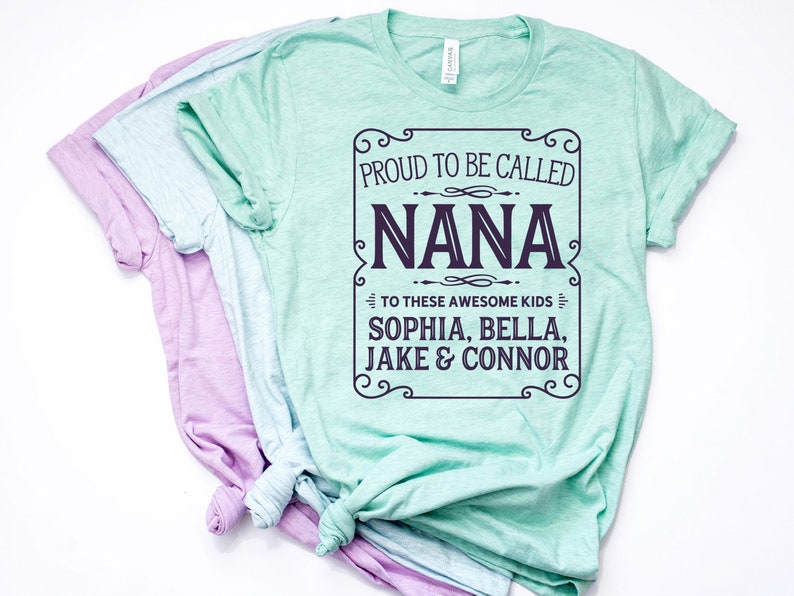 Nana Gift Nana T Shirt Grandparents Gift Matching Family Etsy