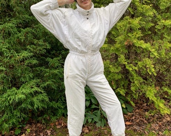 white snow jumpsuit