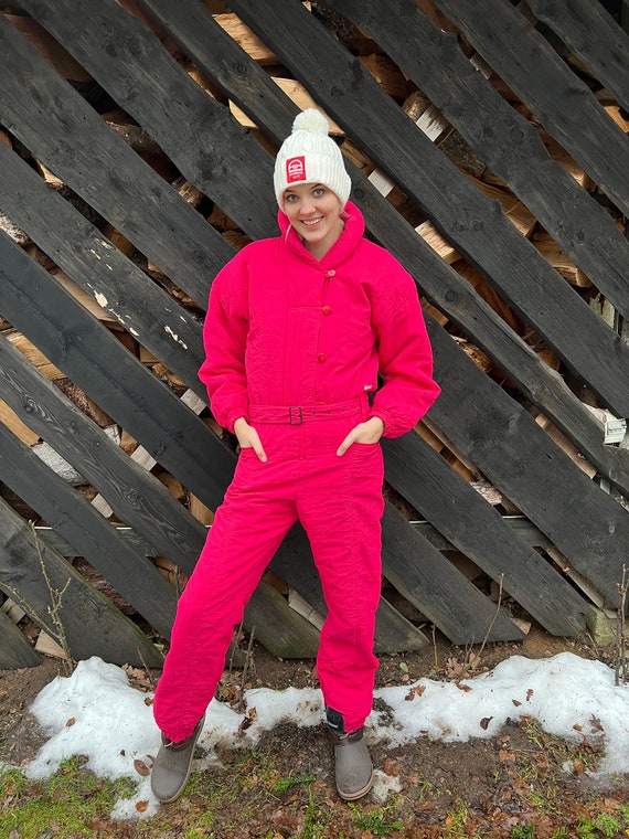 Tips Vergelijken Aan boord Vintage dames skipak roze eendelige jumpsuit retro sneeuwpak - Etsy  Nederland
