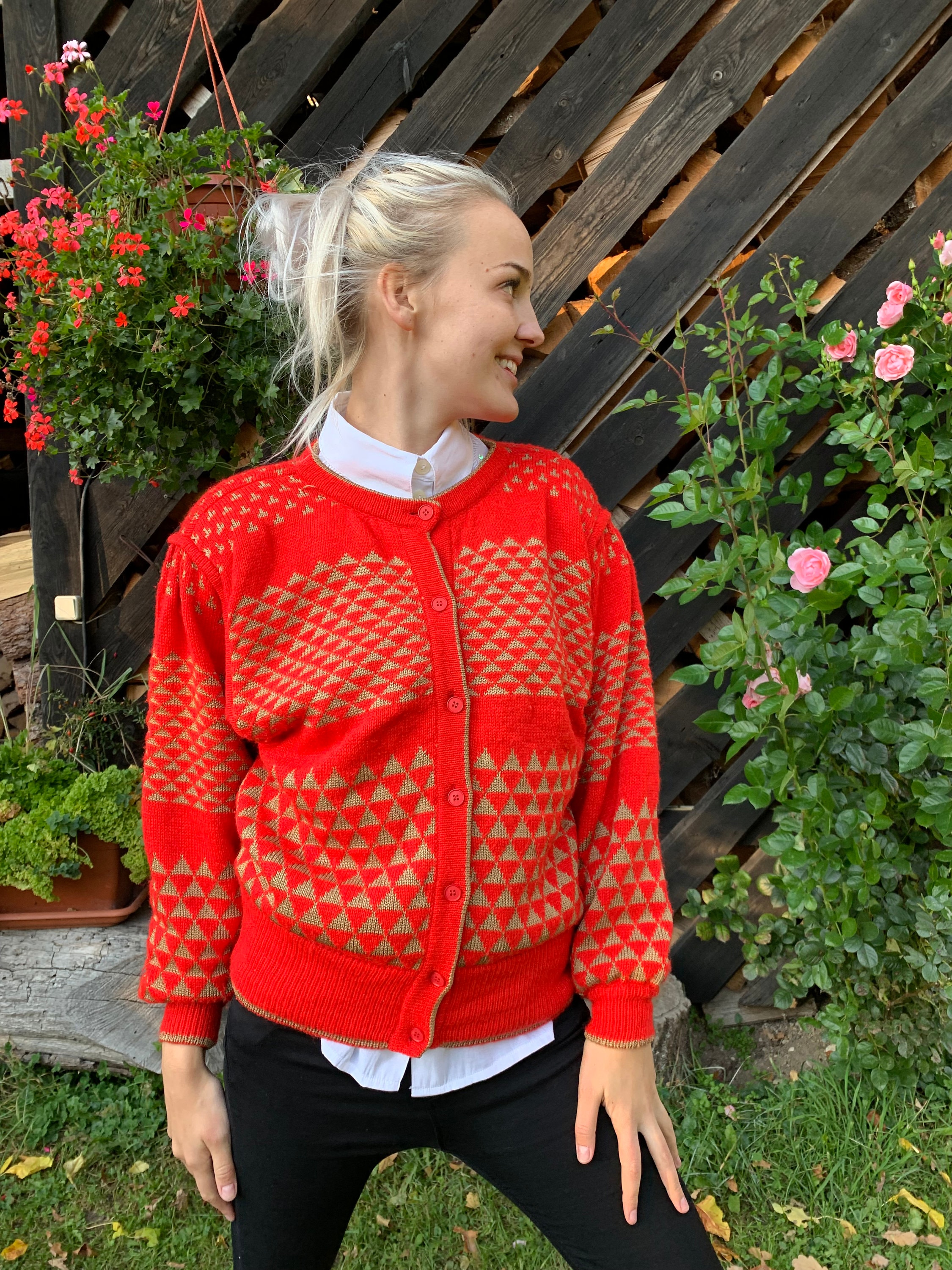 Red Knited Mohair Cardigan With Lining Red Warm Sweater Jacket - Etsy  Australia