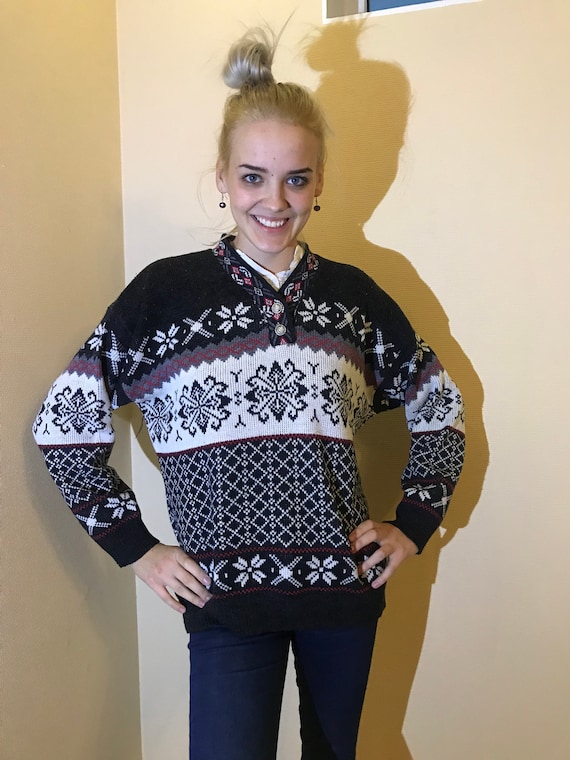 Knitted Wool Cotton Sweater Nordic 