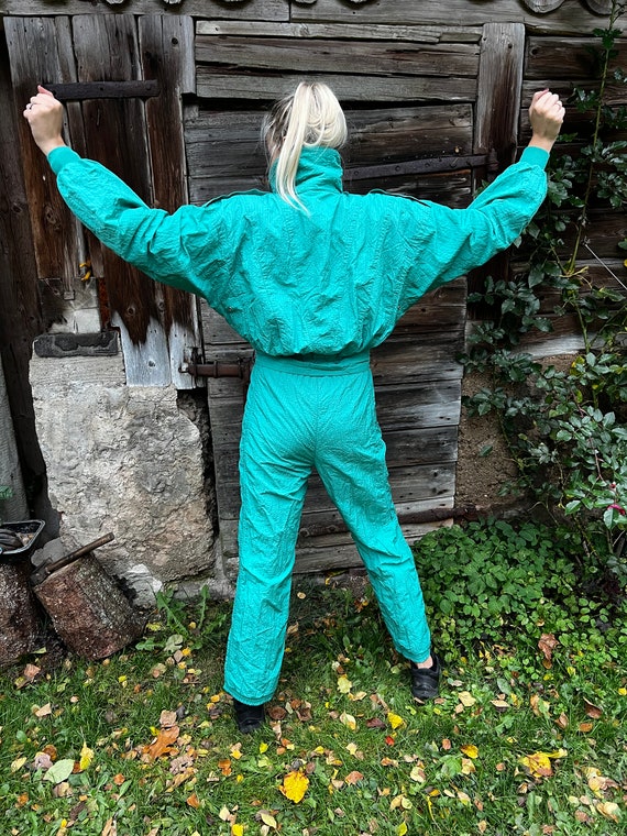Vintage Women's Ski Suit Sky Blue One Piece Jumpsuit … Gem