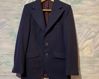 Vintage Mens Wool Sport Coat Houndstooth Jacket Mens Retro Blazer Urban Casual Jacket Plaid Sports Coat Size Medium
