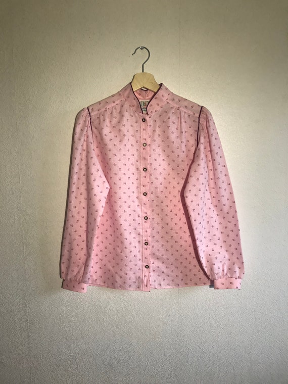 Vintage Austrian Formal Shirt Long Sleeve Dirndl B