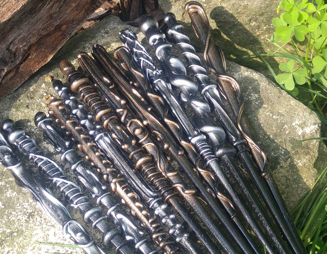 Wizarding Wand / Black Wand / Witch Wand / Wedding Party Favor | Etsy