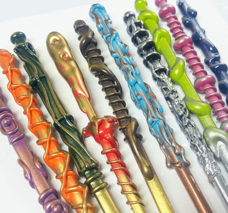 Custom Wand Wizard Wand Wicca Wand Wizard Party Favors Etsy