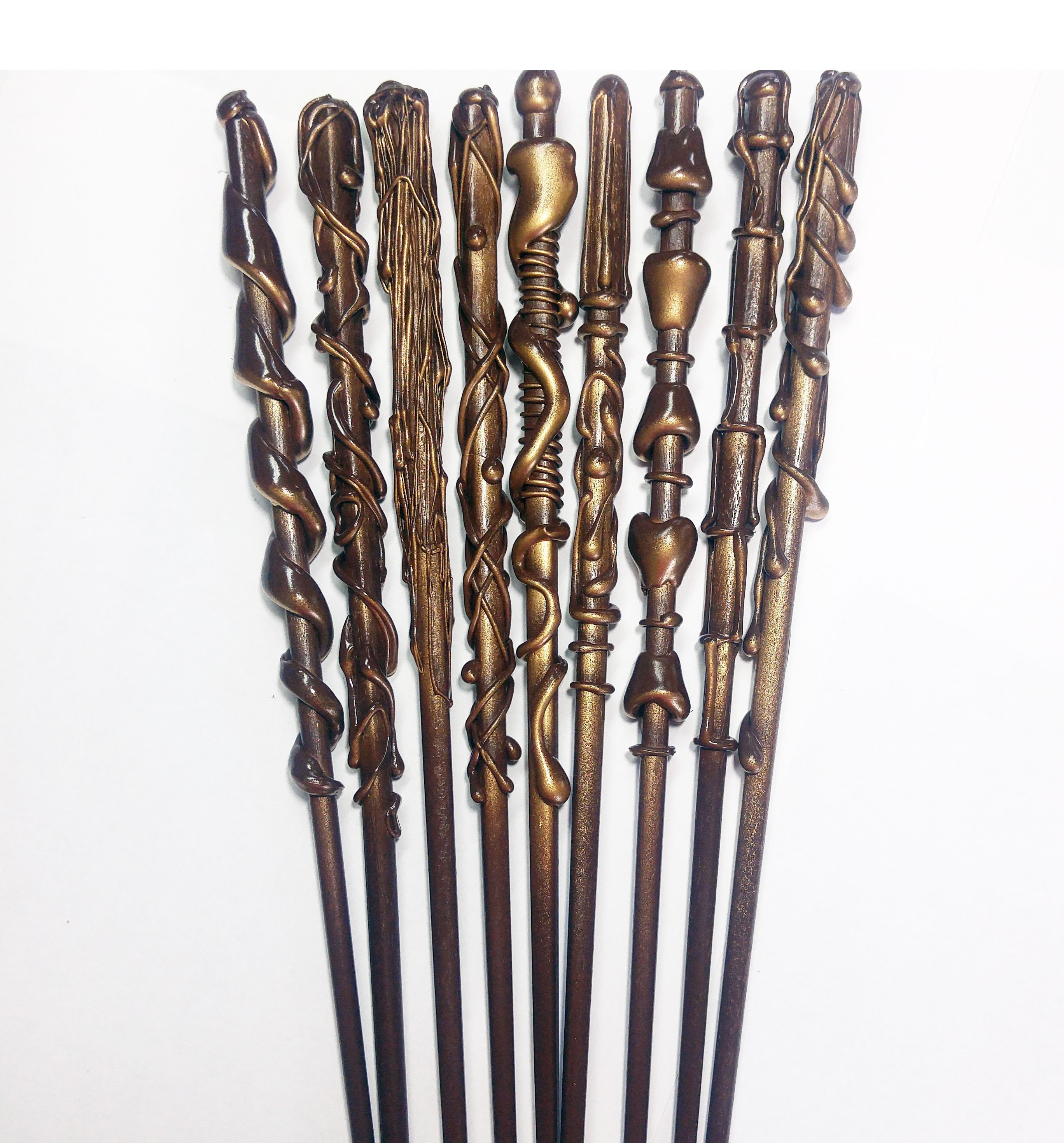 Wood Wand Bronze Wand Brown Wand Birthday Party Favors Etsy
