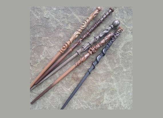 Magic Wand Wood Brown Wizard Wand Enchanted Forest Party - Etsy