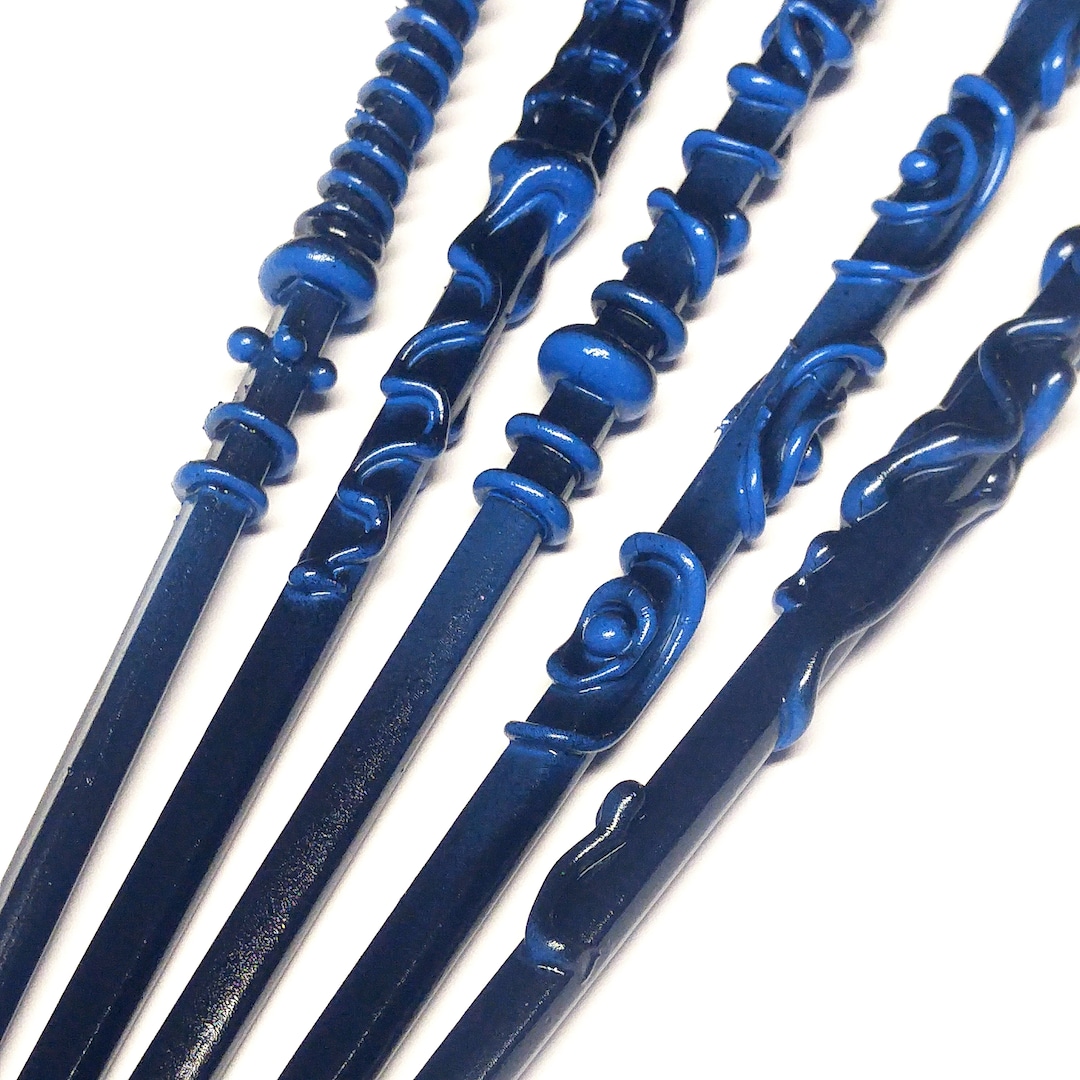 Wand, Black and Blue Wizard Wand, Magic Wand Party Favor - Etsy