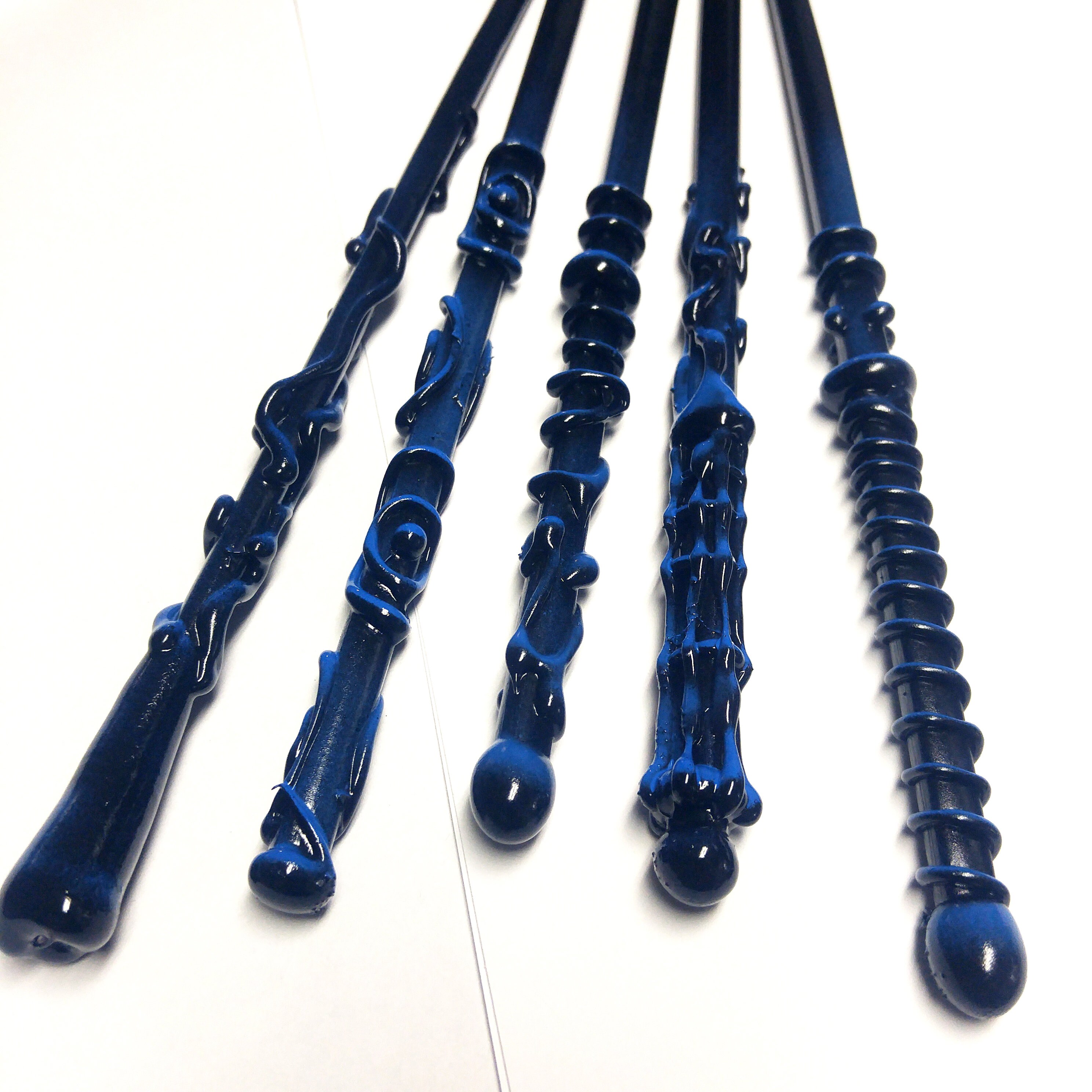 Wand / Black And Blue Wizard Wand / Magic Wand Party Favor | Etsy