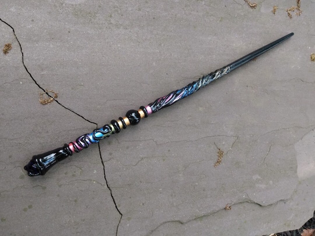 Magic Wand, Multicolor Black Magic Wand, Fairy Wand, Wizard Wand, Witch