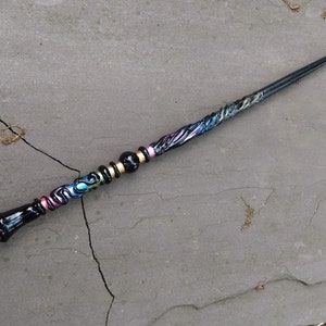 Magic Wand, Multicolor Black Magic Wand, Fairy Wand, Wizard Wand, Witch Wand