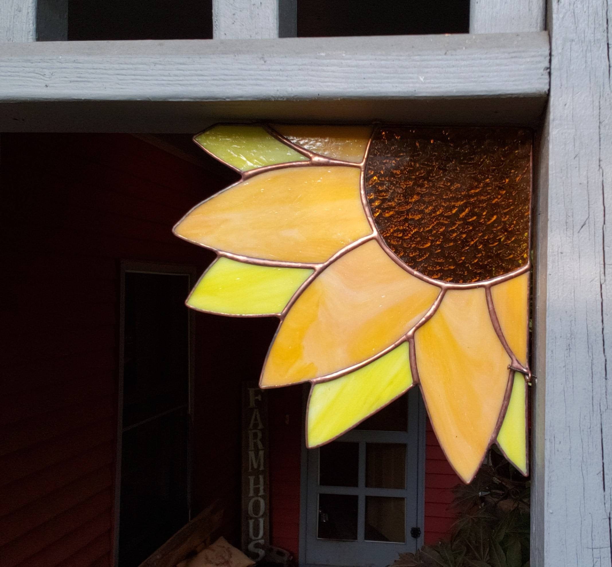 Stained Glass Sunflower Corner
