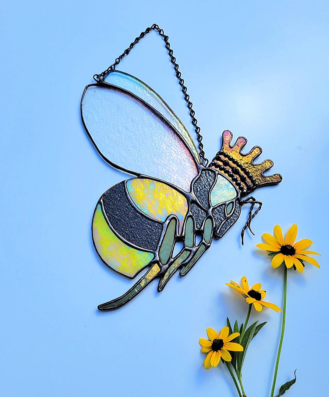 Stained Glass Queen Bee Etsy