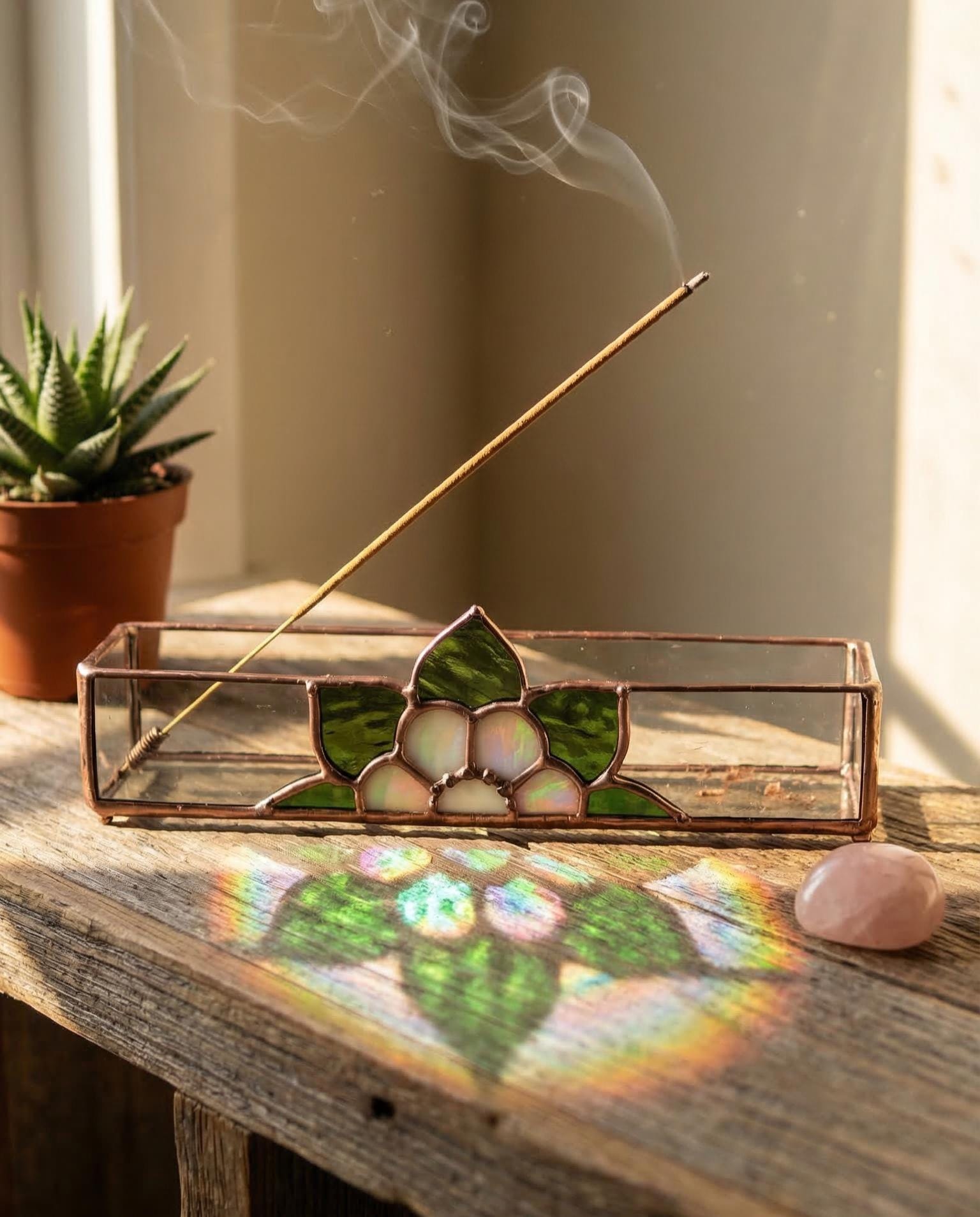 Stain Glass Incense Holder - Etsy