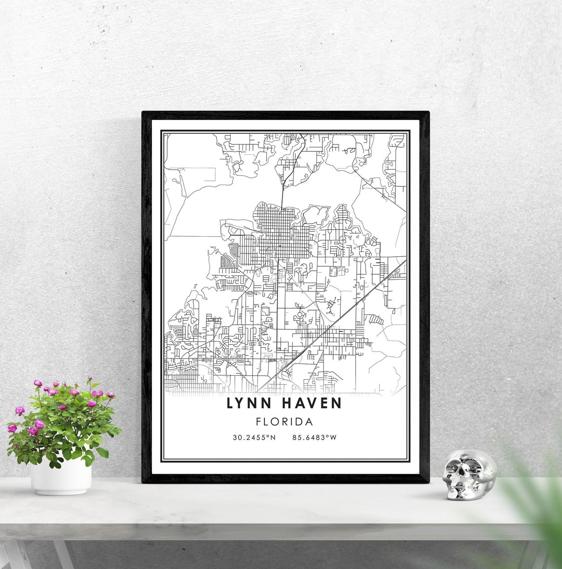 Lynn Haven map print poster canvas - Il 1140xN.2742506759 S01d 