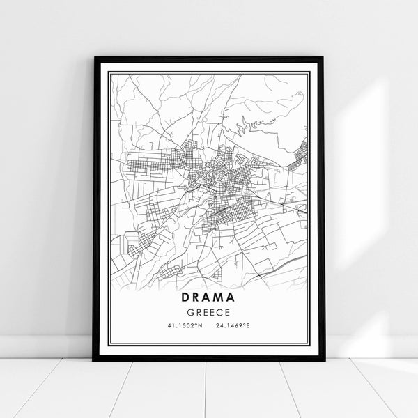 Drama Map Canvas Etsy