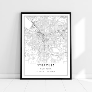 Syracuse map print poster canvas | Syracuse map print poster canvas | Syracuse city map print poster canvas