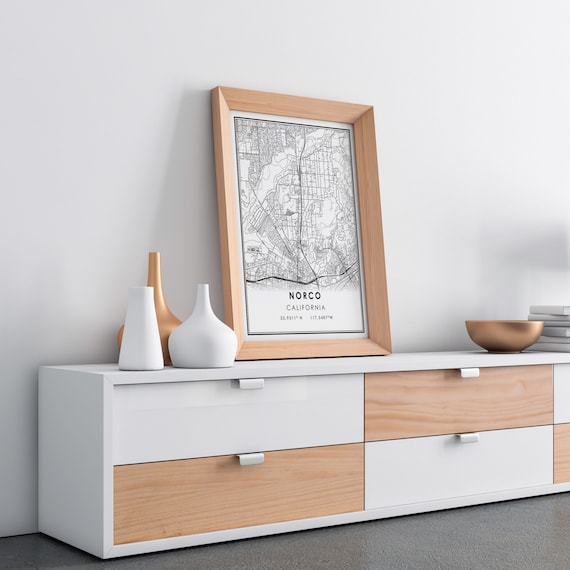 Buy Norco Map Print Poster Canvas California Map Print Poster