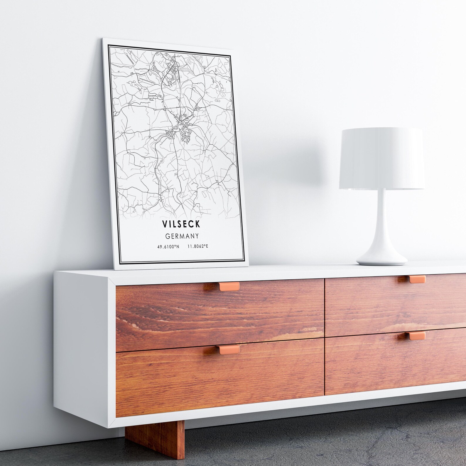 Vilseck Map Print Poster Canvas Germany Street Map Vilseck Etsy
