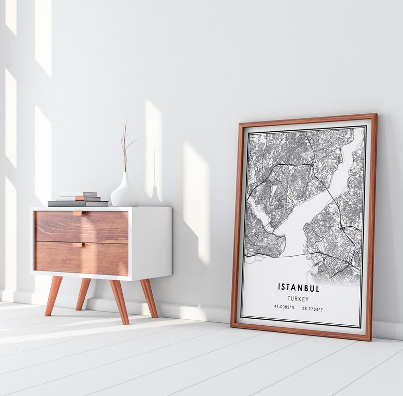 Istanbul map print poster canvas Istanbul road map print poster canvas image 8