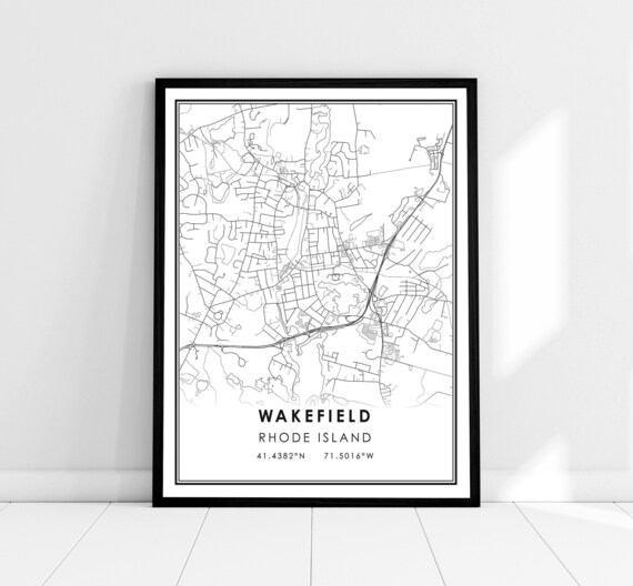 ART PRINT GRAPHIC POSTER OLD STREET PHOTO ENGLAND MAP OF WAKEFIELD 