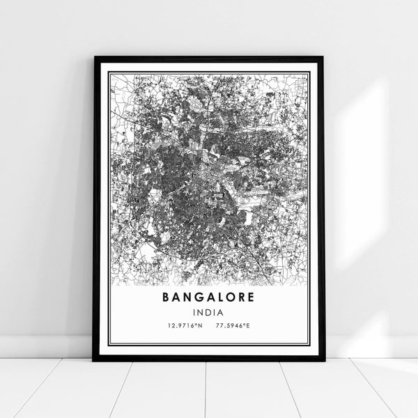Bangalore City Map Poster Etsy
