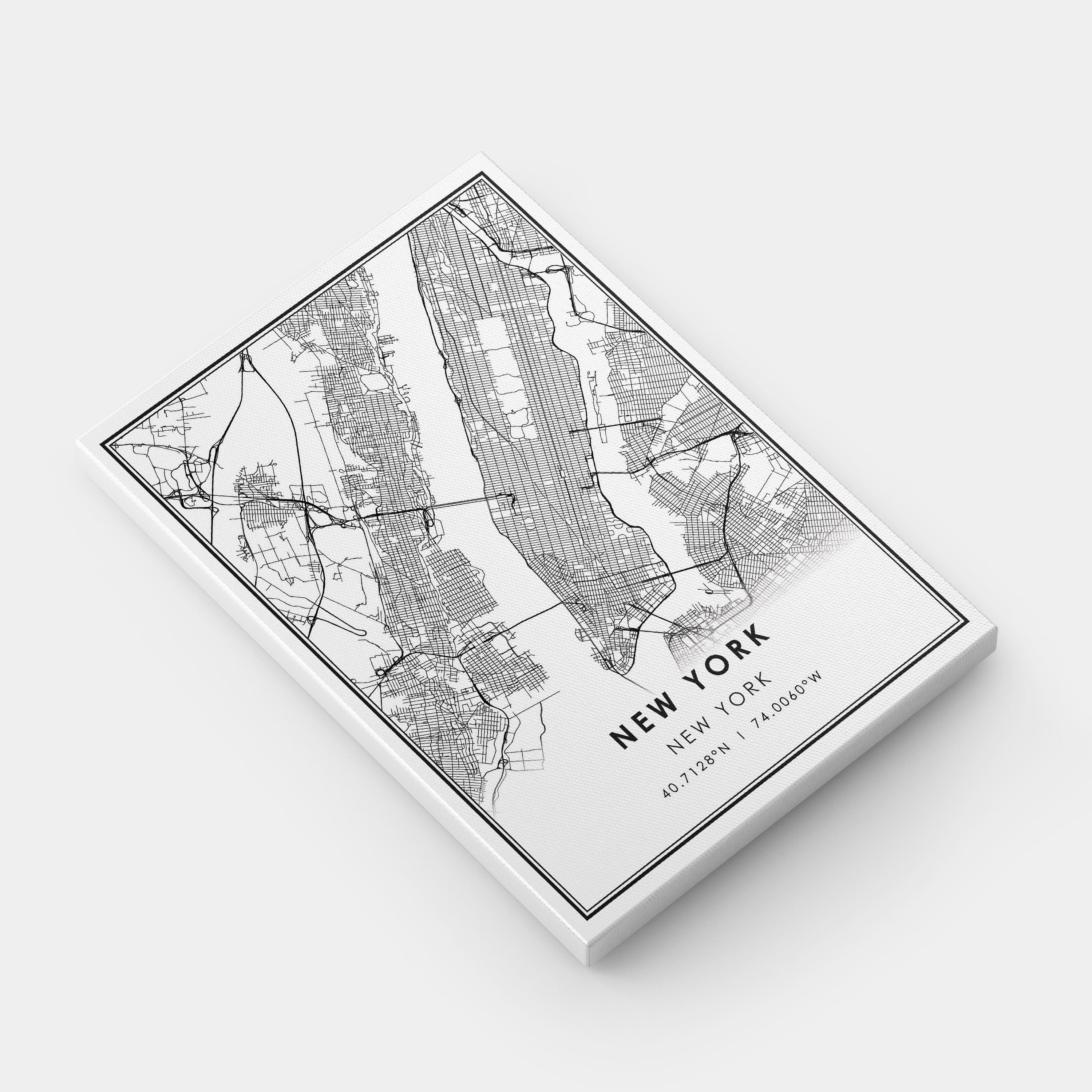 Discover New York map print poster canvas | New York city map print poster canvas Poster