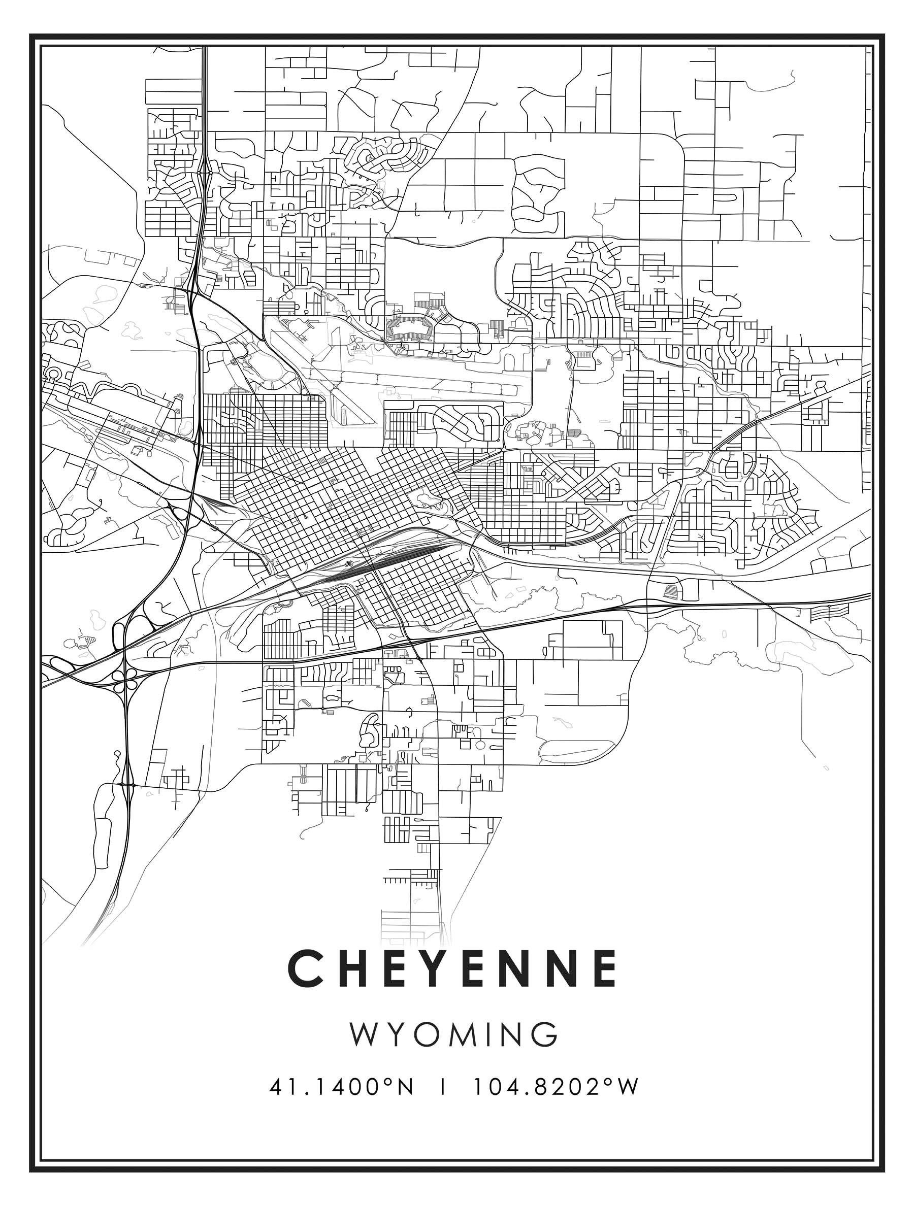 Cheyenne Zip Code Map