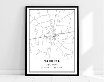 Map of Nahunta Etsy
