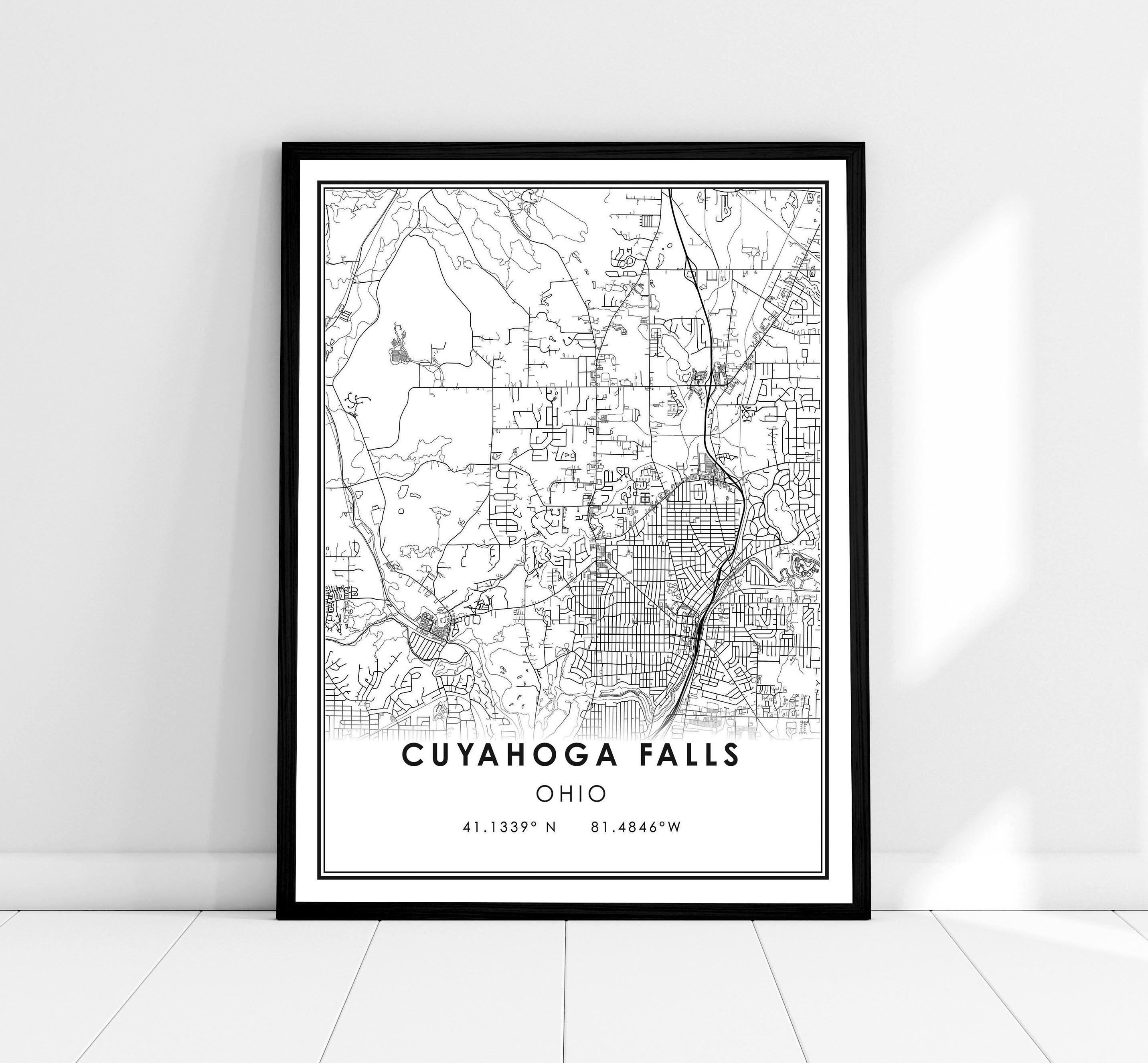 Newton Falls Black & White Wall Art. Newton Falls Ohio Black And White