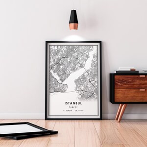 Istanbul map print poster canvas Istanbul road map print poster canvas image 5