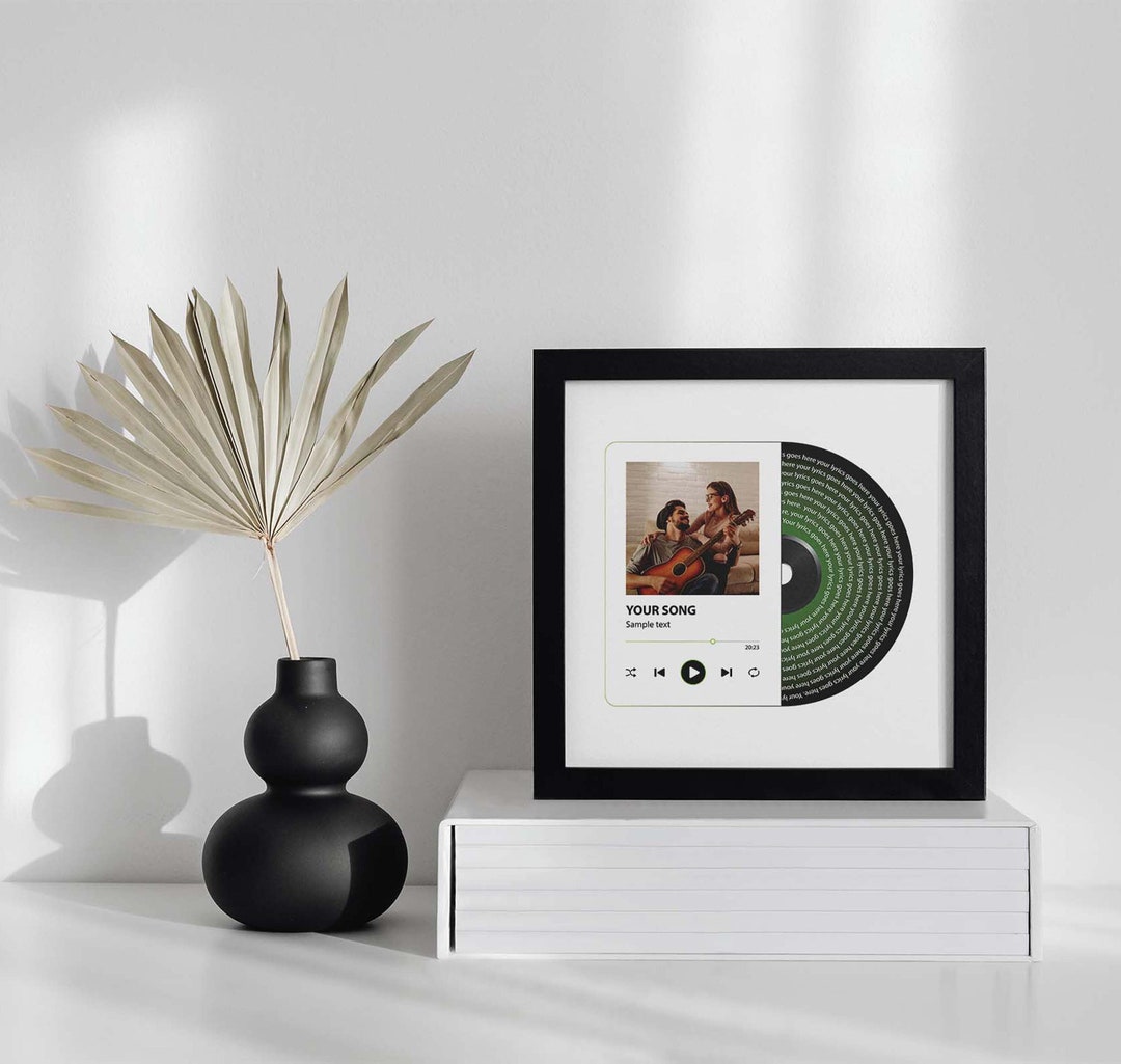 Personalized Music Song Plaque Print Custom Music Lyrics Gift Poster