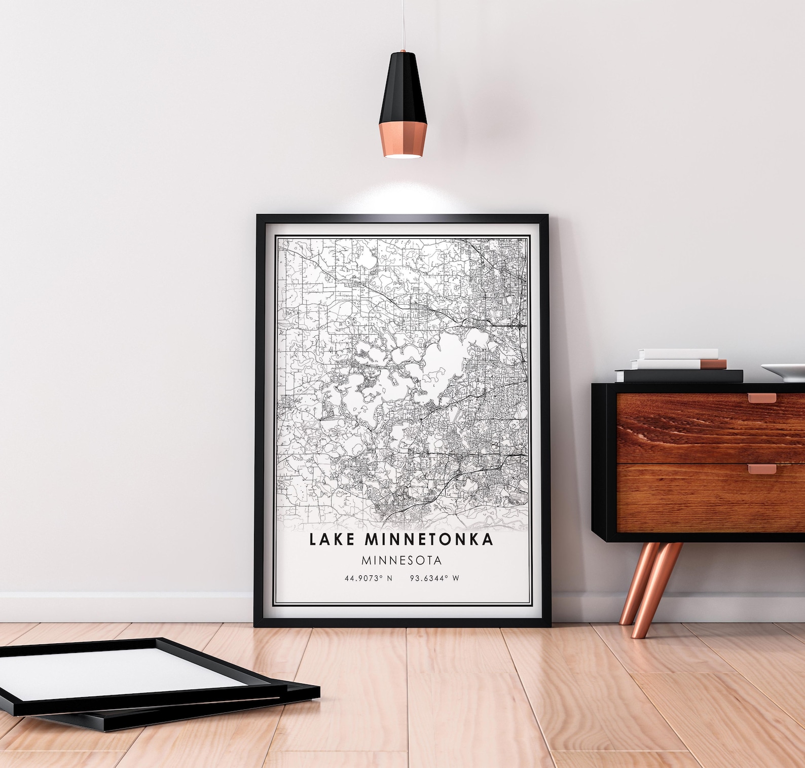 Lake Minnetonka Map Print Poster Canvas Minnesota Map Print - Etsy
