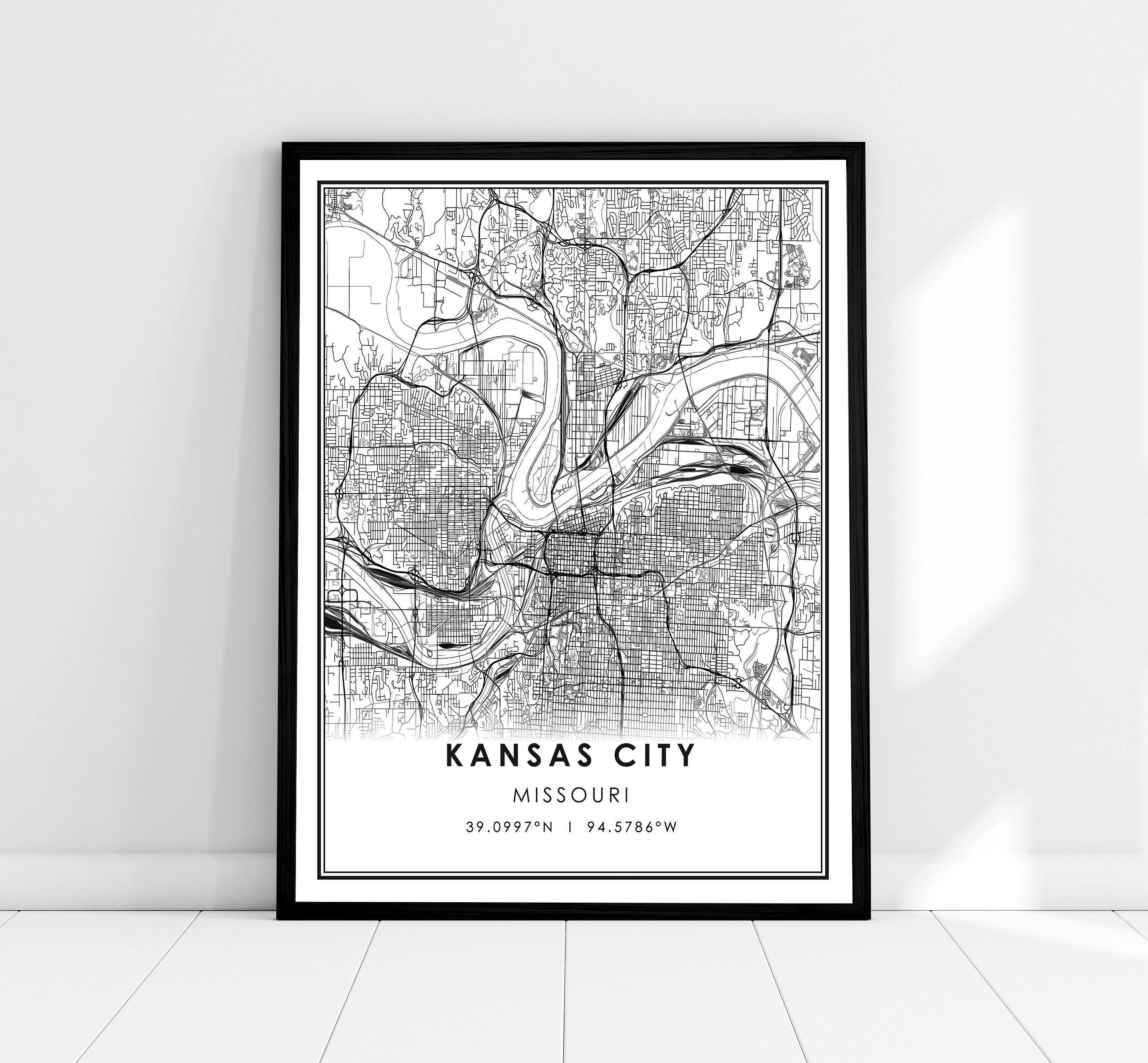 Kansas City football vintage logo white Art Print by kmahomedesign