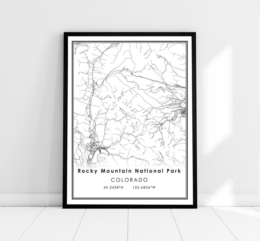 Rocky Mountain National Park Map Print Poster Canvas | Colorado Map ...