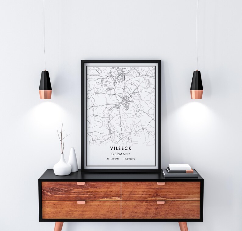 Vilseck Map Print Poster Canvas Germany Street Map Vilseck Etsy