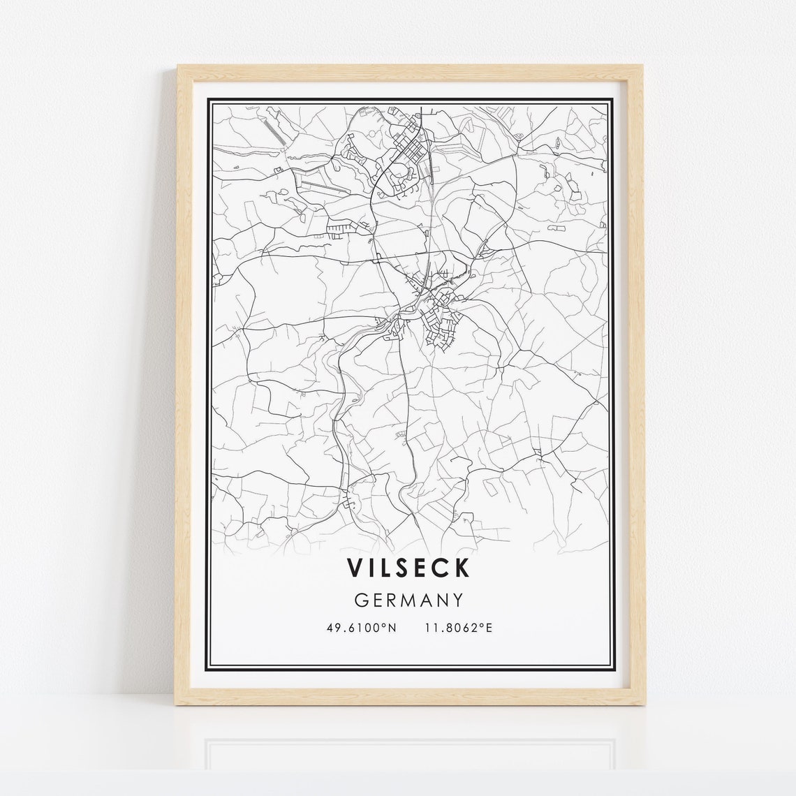 Vilseck Map Print Poster Canvas Germany Street Map Vilseck Etsy