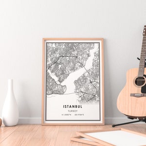 Istanbul map print poster canvas Istanbul road map print poster canvas image 3