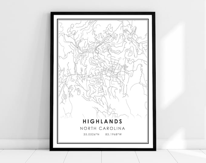 Highlands, NC Main Street Etsy