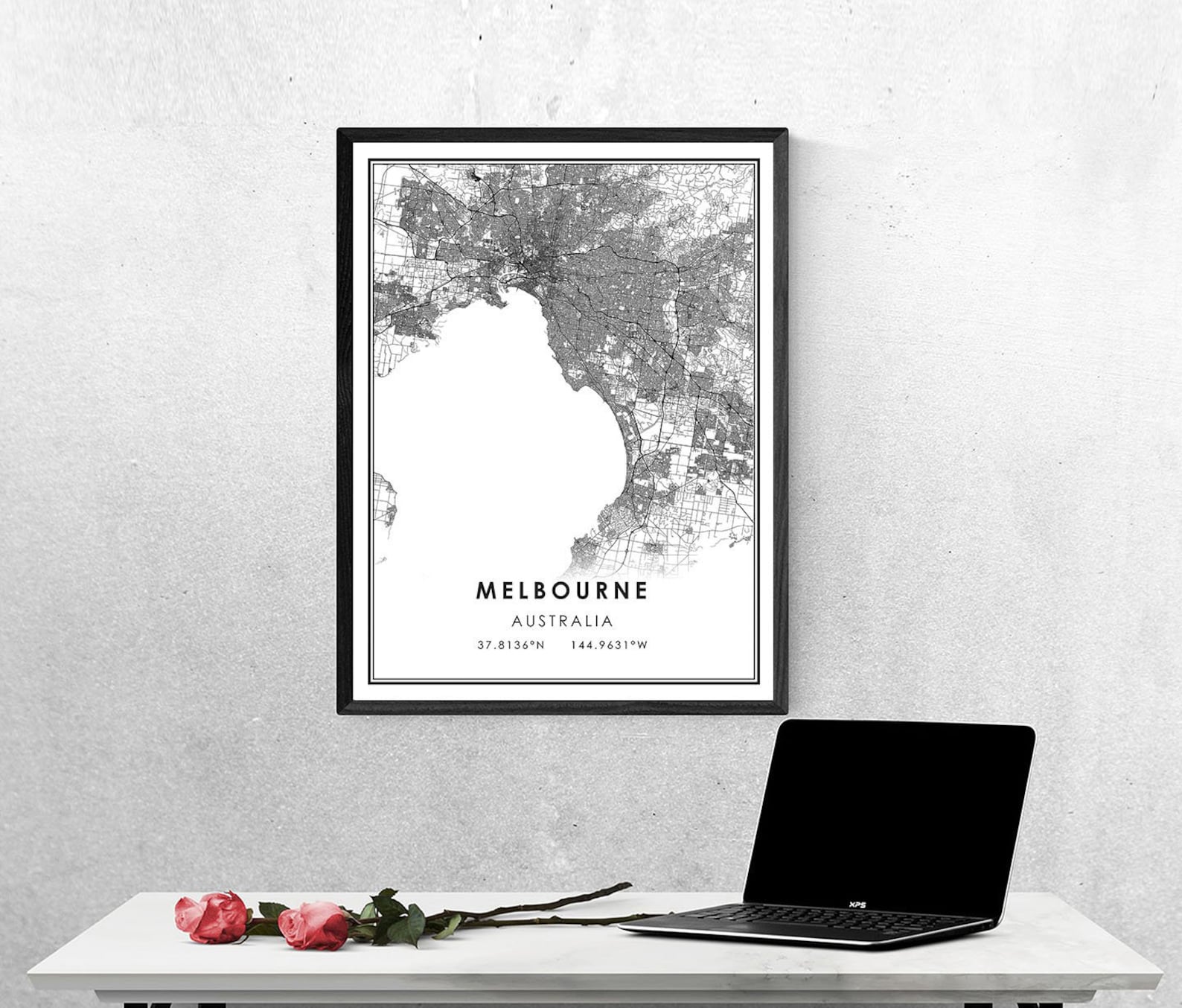 Melbourne Map Print Poster Canvas Australia Map Print Poster | Etsy