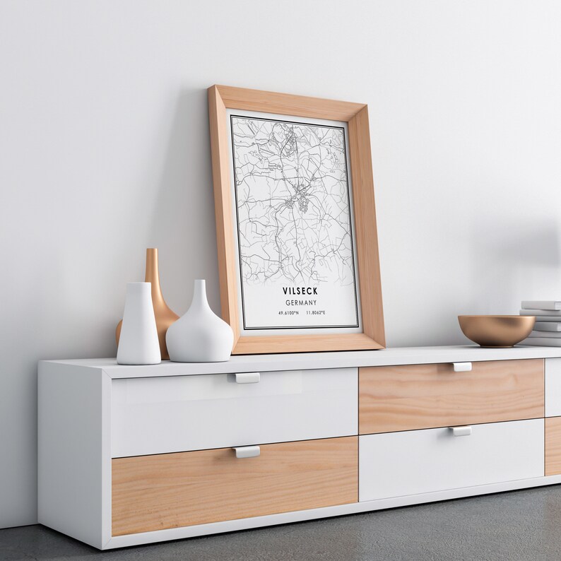 Vilseck Map Print Poster Canvas Germany Street Map Vilseck Etsy